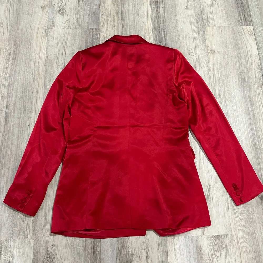 House of Harlow Red satin blazer jacket - Picture 3 of 5